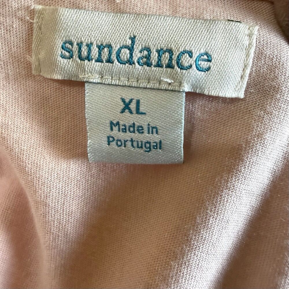 Sundance Blouse Top Womens XL Pink Ruffle Silk Trim Flutter Sleeve Feminine - Picture 6 of 7